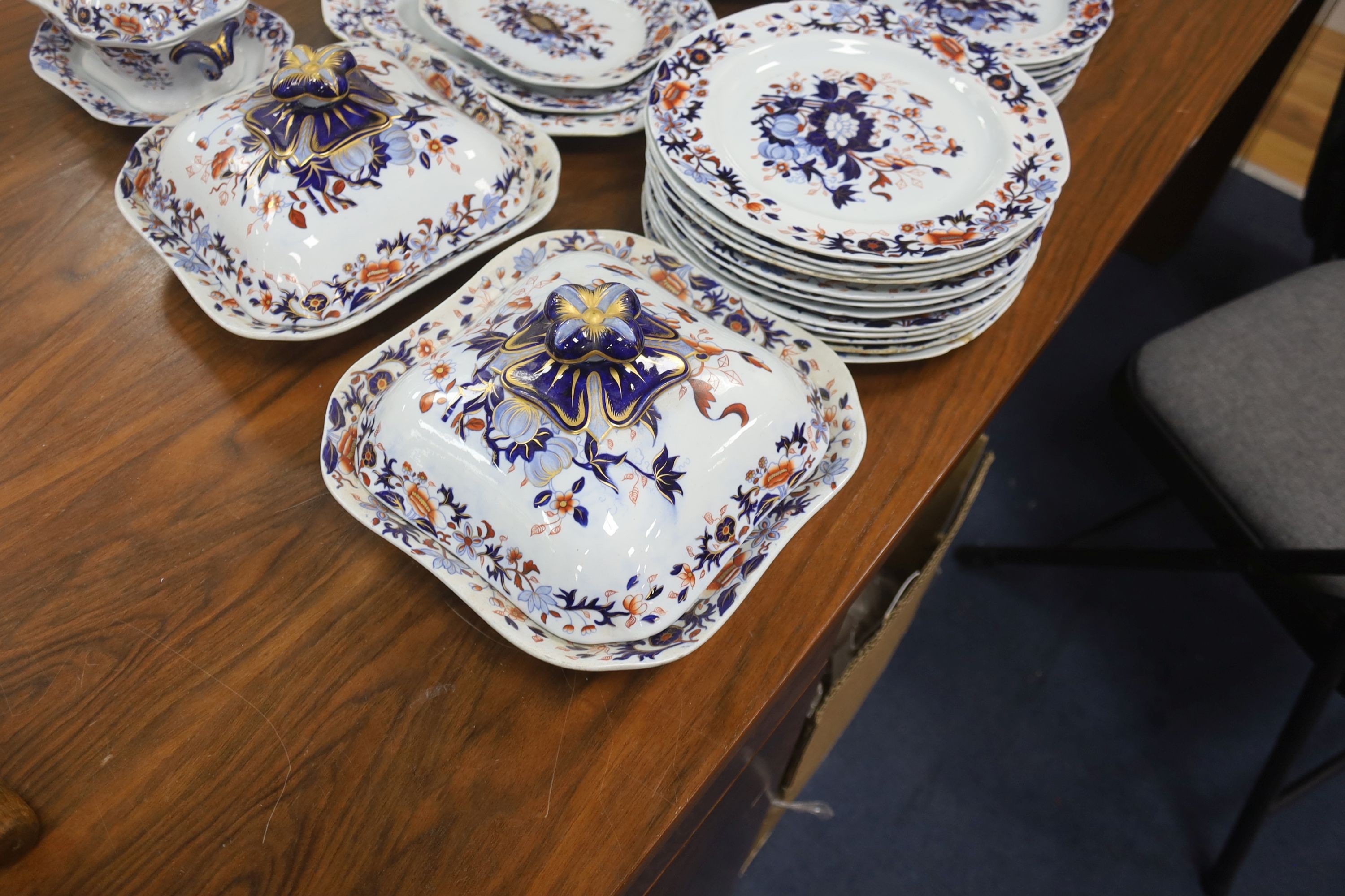 A Spode New Stone China part dinner service, c.1825